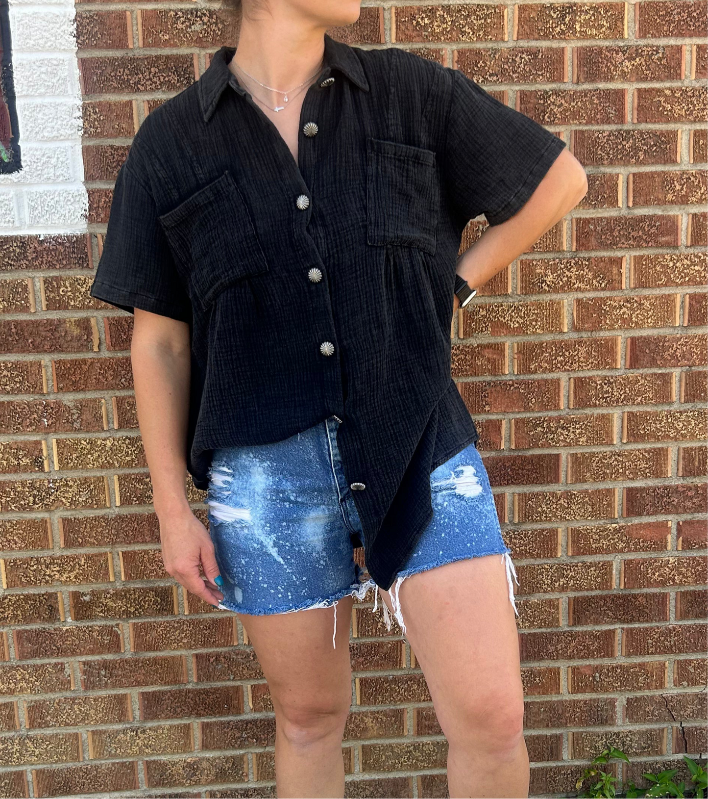 Midnight Button Up