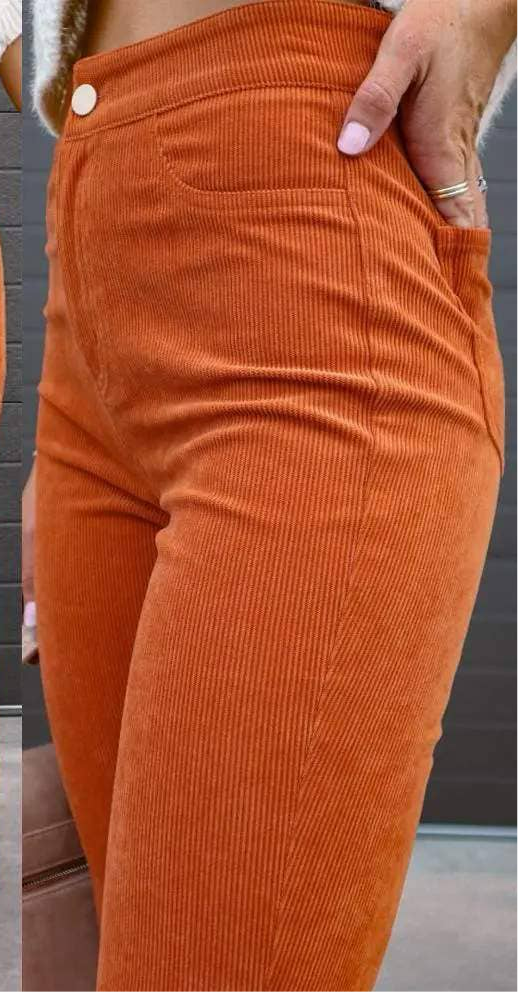 Orange Corduroy Jean