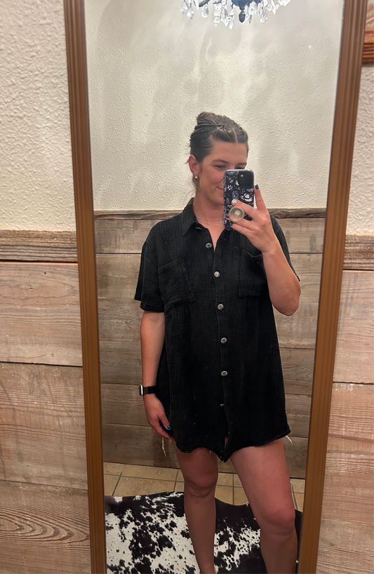 Midnight Button Up