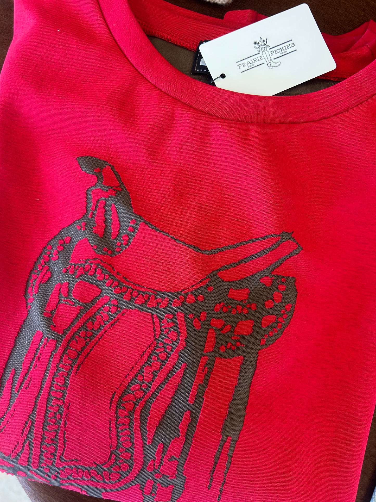 Red Saddle Tee