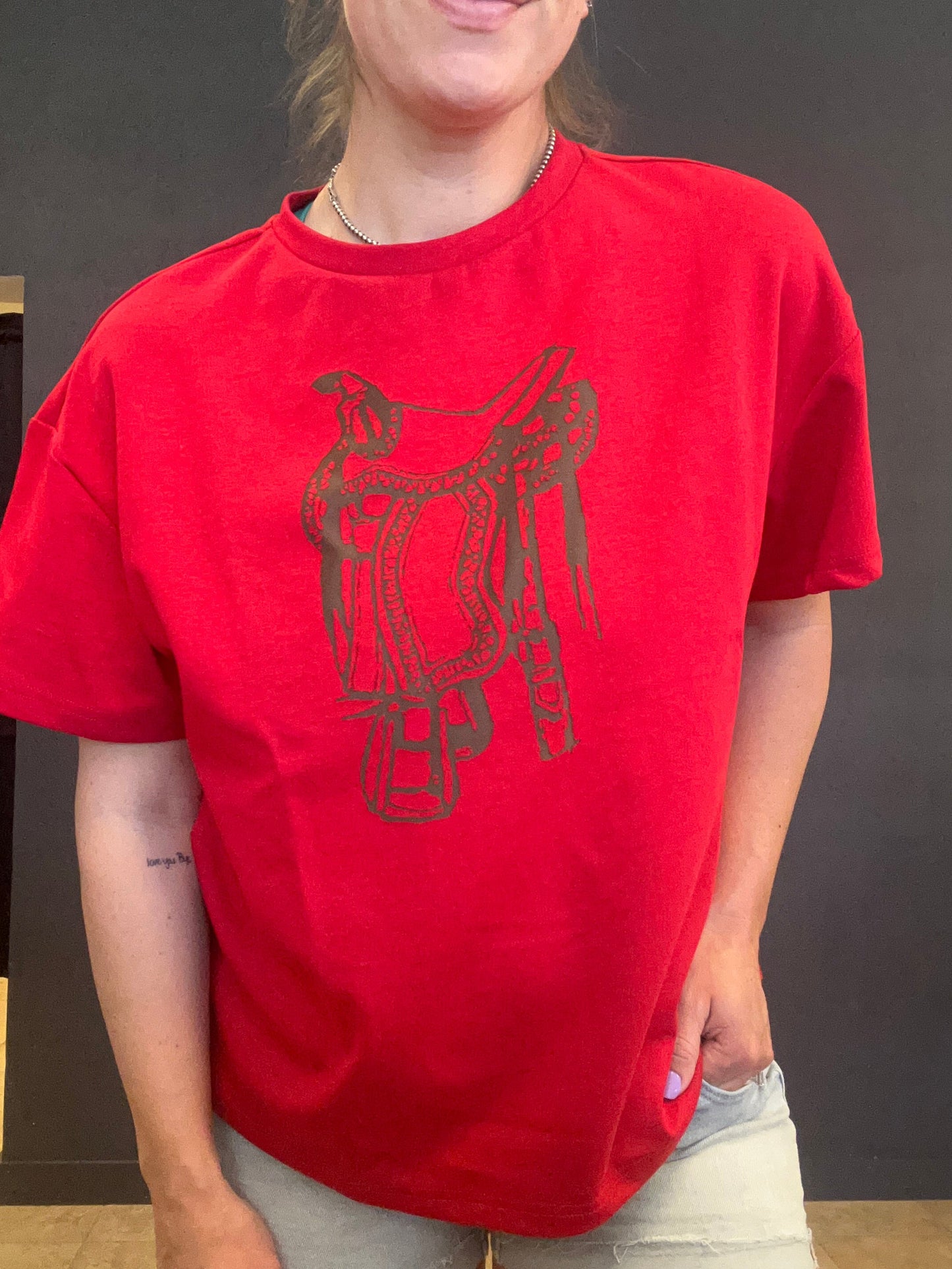 Red Saddle Tee