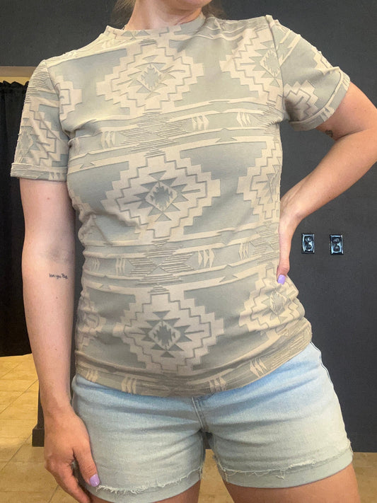 Aztec Burnout Tee