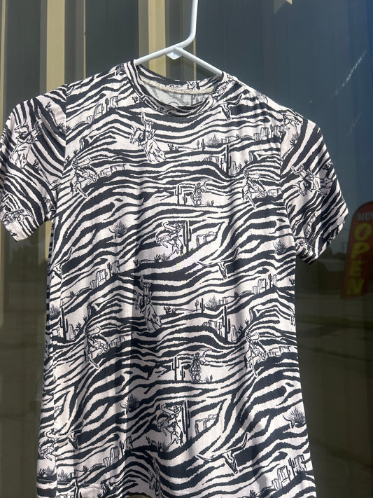 Cowboy Zebra Tee - Kids