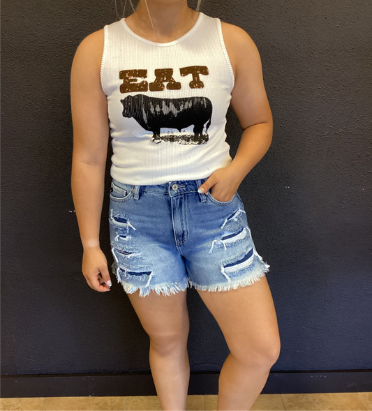 High Rise Mom Short