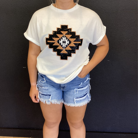 Aztec Sparkle Top