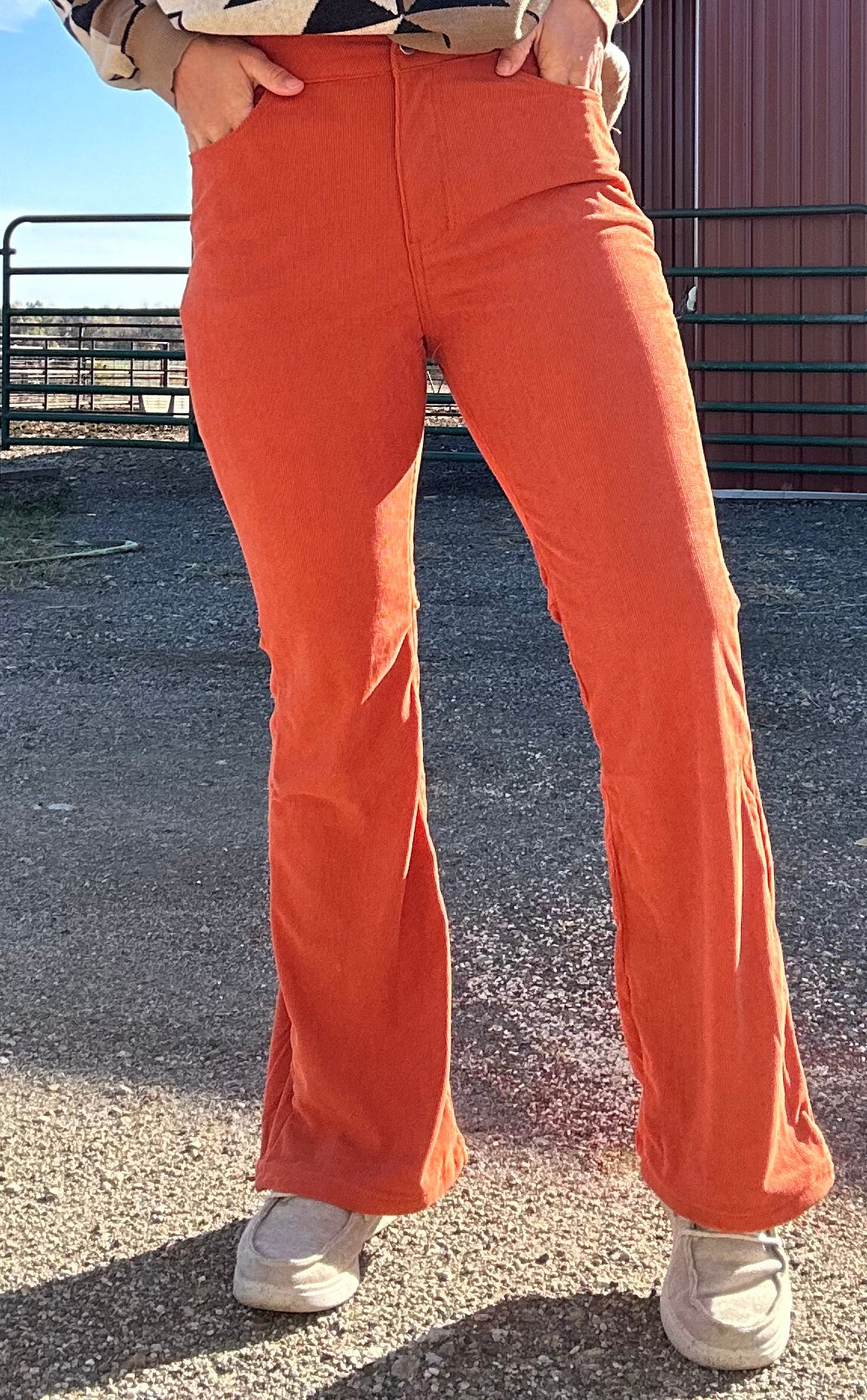 Orange Corduroy Jean
