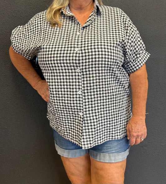 Plaid Oversized Top