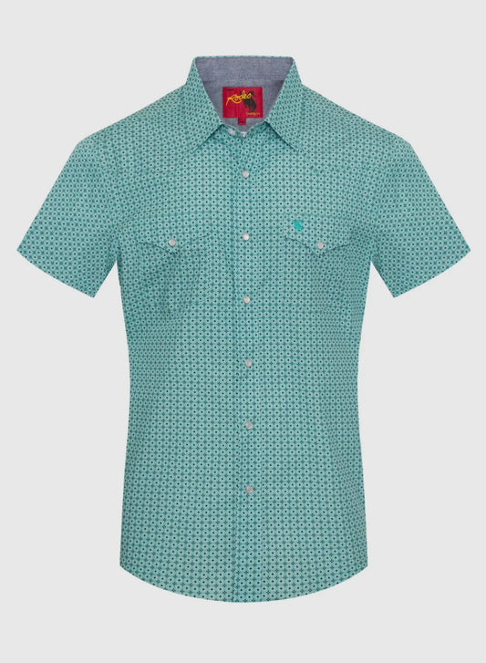 Teal Button Up - Mens