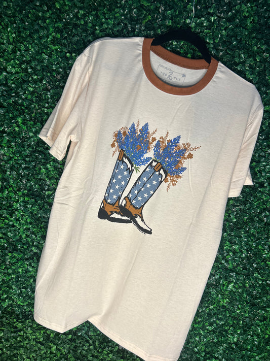 Boot Bouquet Tee