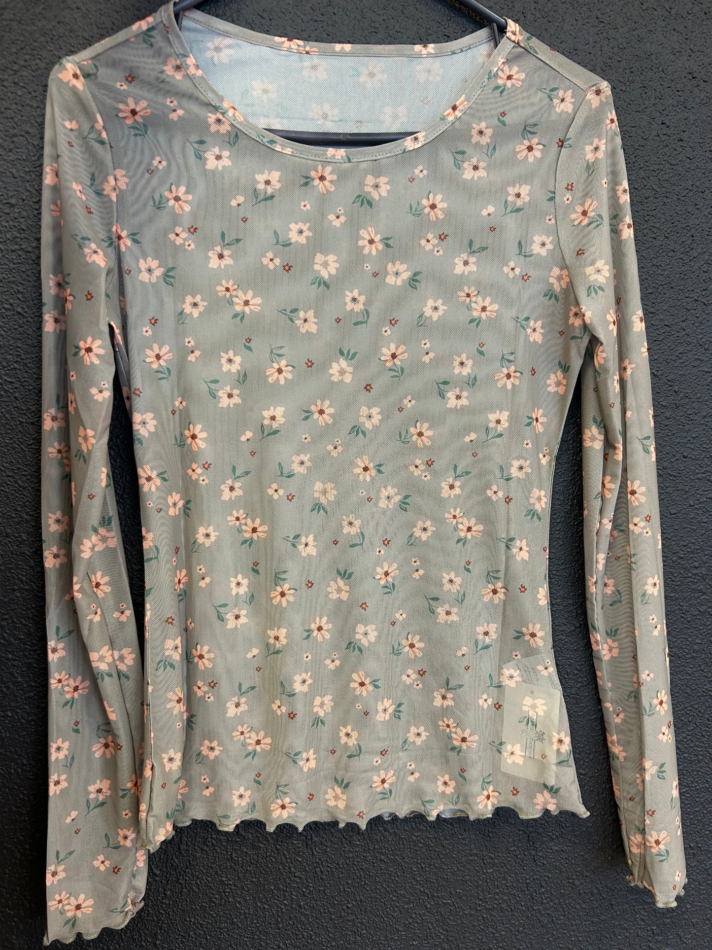 Floral Print Mesh top